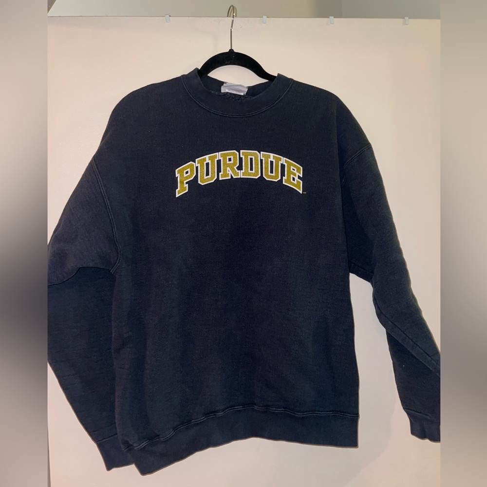 Vintage Purdue University Crew Neck Sweater Jumper in size L